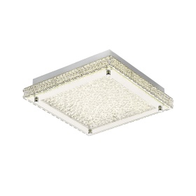 IL80071  Amelia Crystal 18W LED Flush Square Ceiling